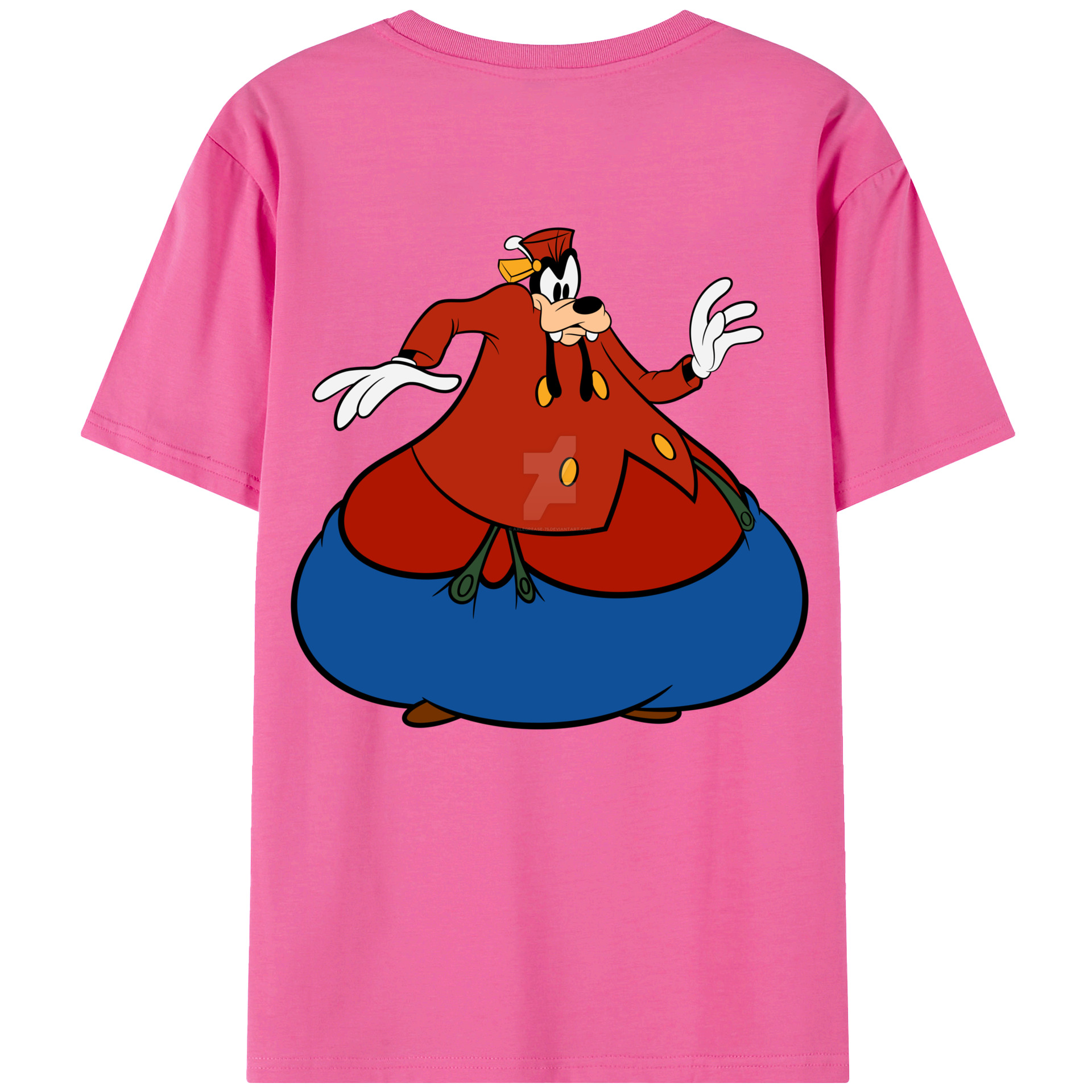 （画像用） ミッキーマウス Mickey Mouse レディース半袖Tシャツ(バックプリント)